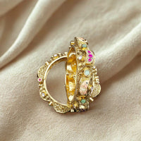 Meher Noor Heritage Gold-Toned Openable Kada Bangles