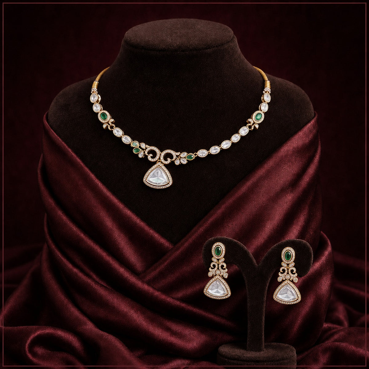 KA012_Noor_Heritage_Gold-Toned_Polki_Necklace_Set_1