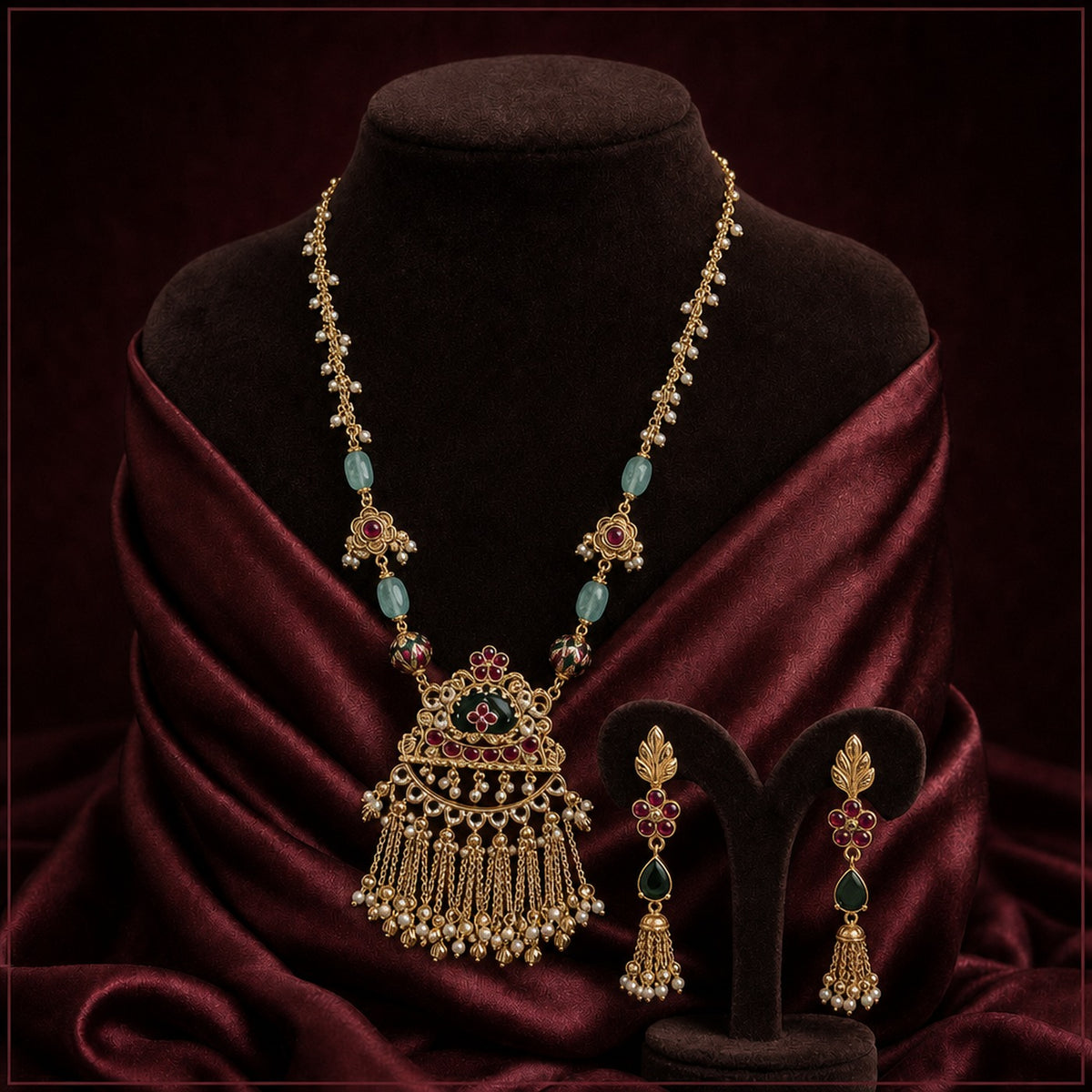 KA015_Gulnaar_Chandrika_Heritage_Gold-Toned_Necklace_Set_1