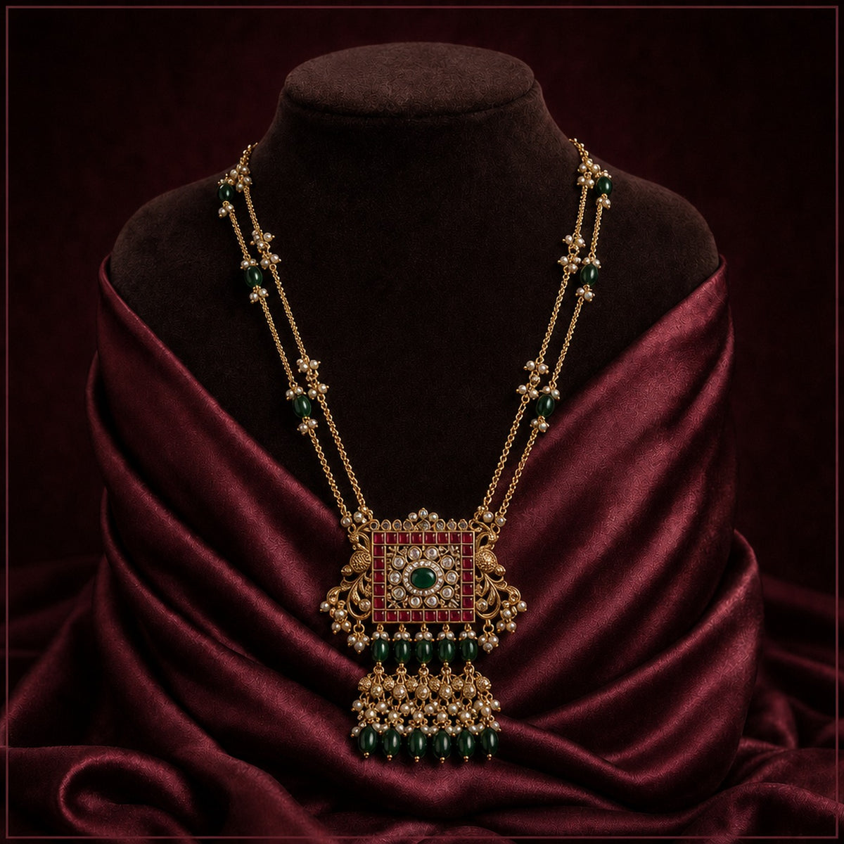 KA023_Rajdarbar_Heritage_Gold-Toned_Meenakari_Haar_Set_2