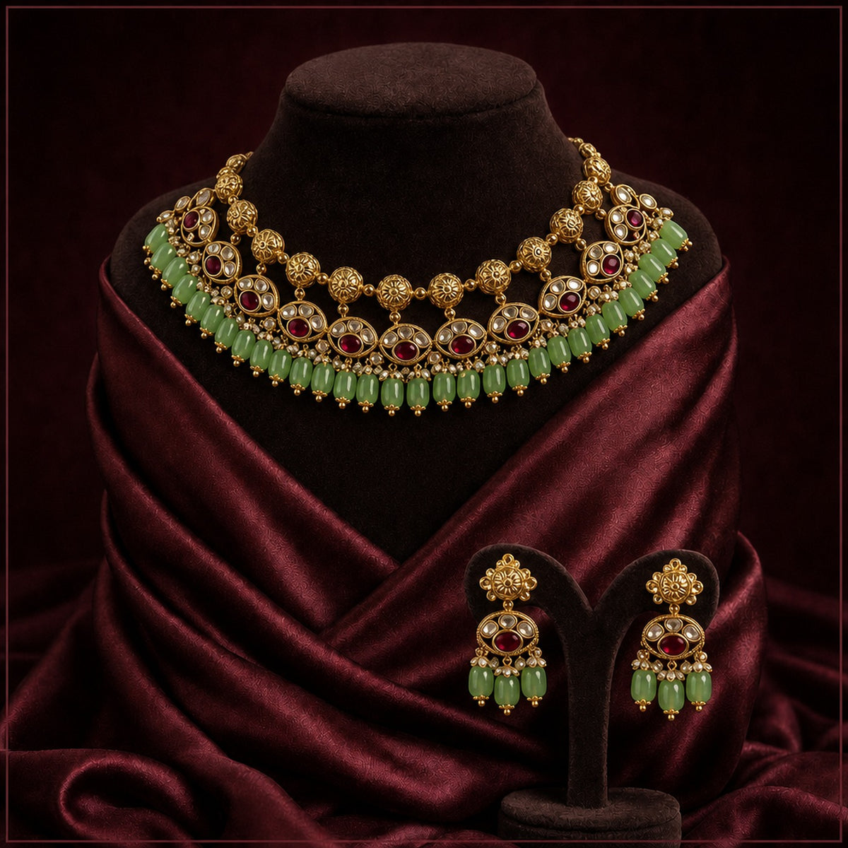 KA026_Rajwada_Heritage_Gold-Toned_Jadtar_Haar_Set_1