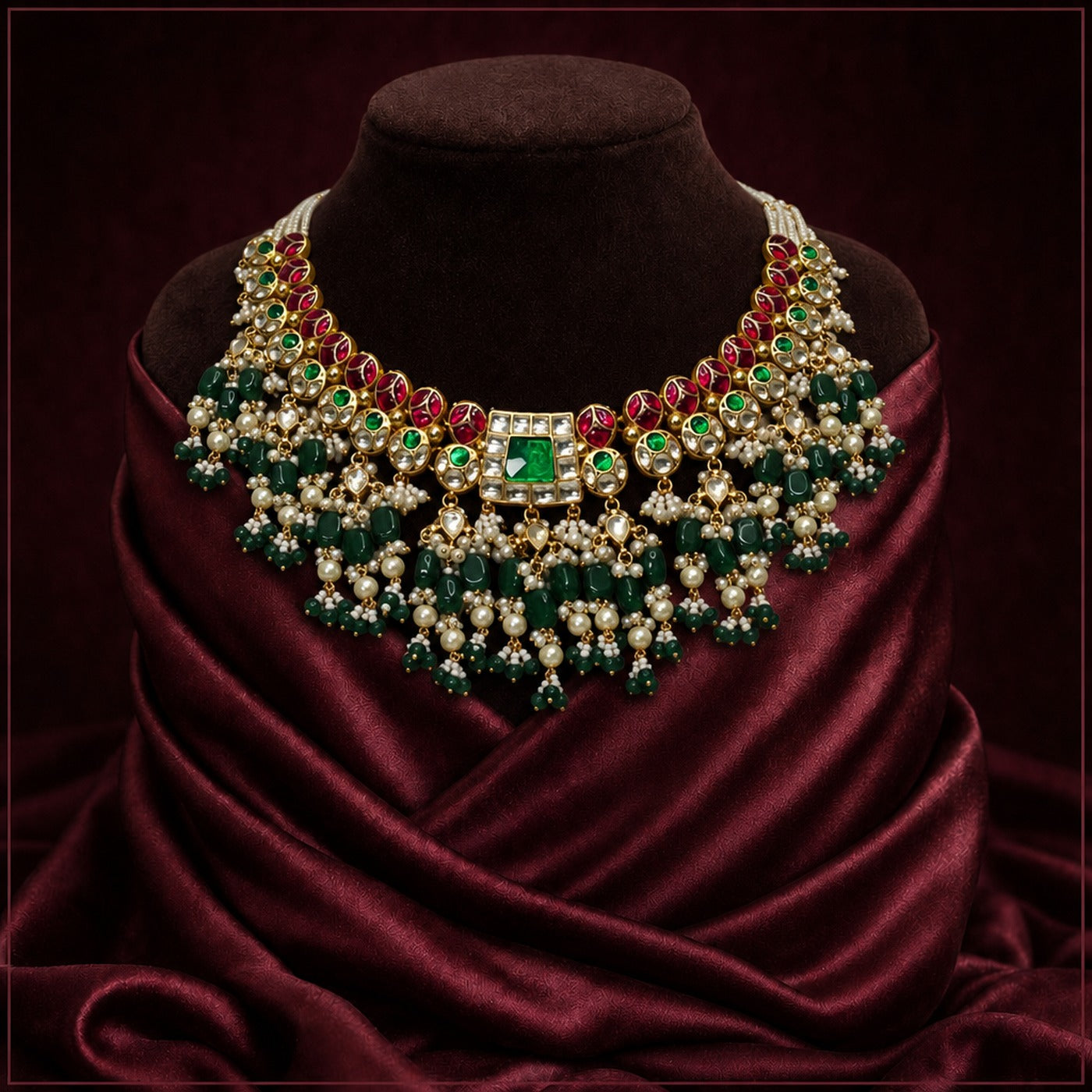 KA010_Rajsi_Panna_Gulnaar_Gold-Toned_Kundan_Necklace_Set_2